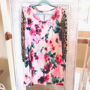 Leopard & Floral Blouse